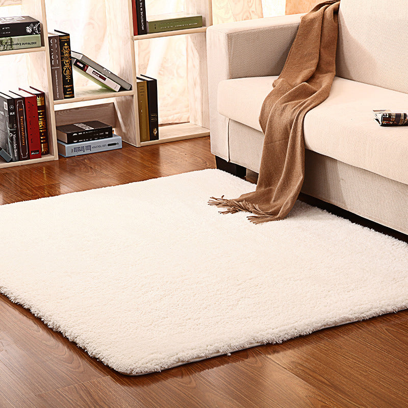 Casual Plain Rug Multi Color Polyster Area Rug Non-Slip Backing Easy Care Washable Carpet for Bedroom