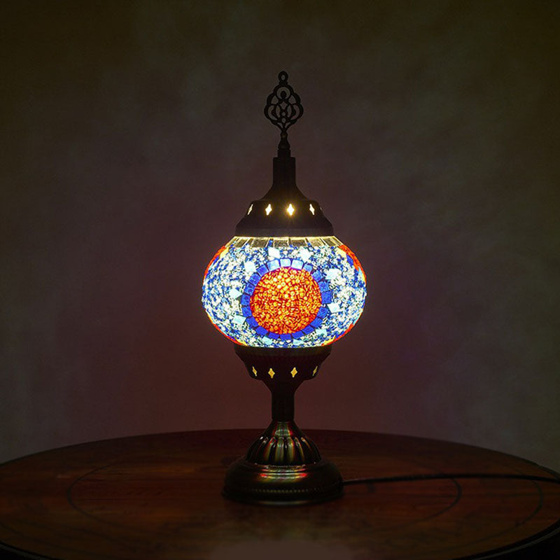 Lampe de nuit en fer en forme d'urne Éclairage de table de salle d'étude turque en bronze en bronze