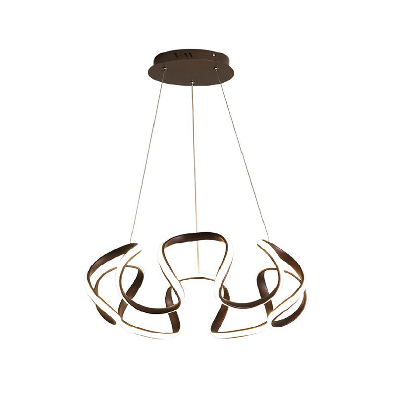 Minimalist Flower Shaped Chandelier Lighting Acrylic Living Room LED Pendant Light