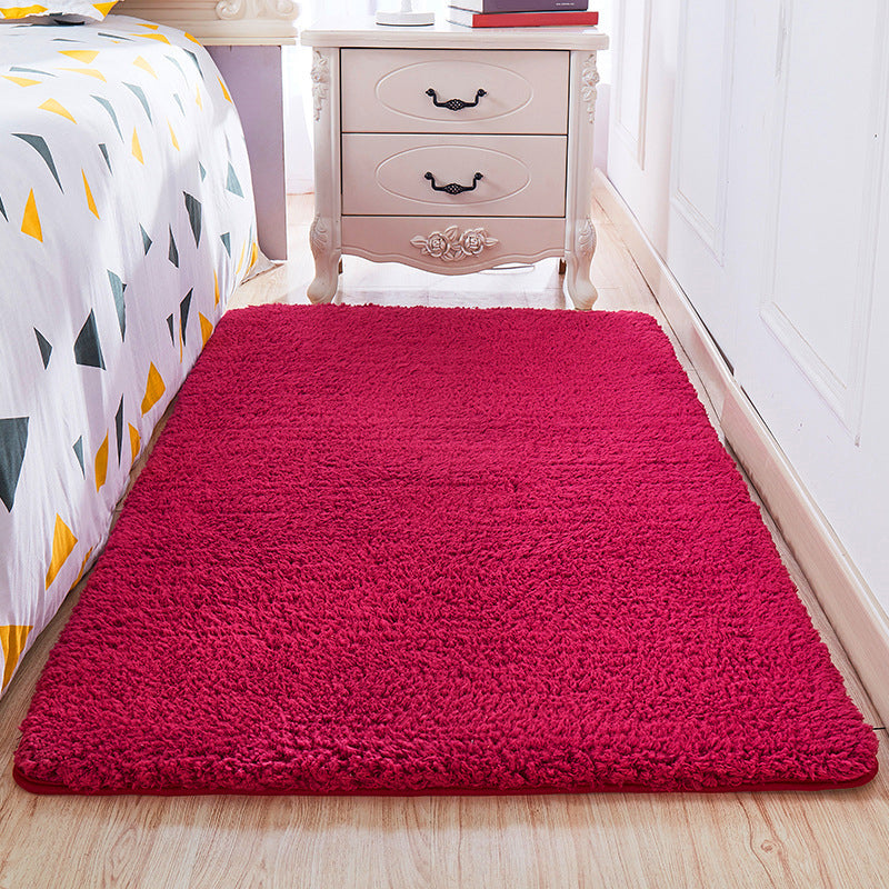 Casual Room Rug Multi-Color Solid Color Area Carpet Cotton Non-Slip Backing Washable Easy Care Rug