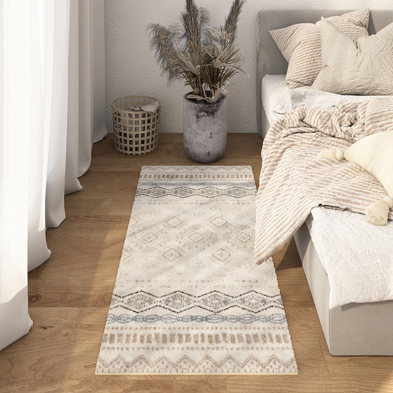 Multi -kleuren slaapkamer tapijt etnisch geometrisch tapijt polypropyleen huisdiervriendelijk wasbaar binnenvleinikant