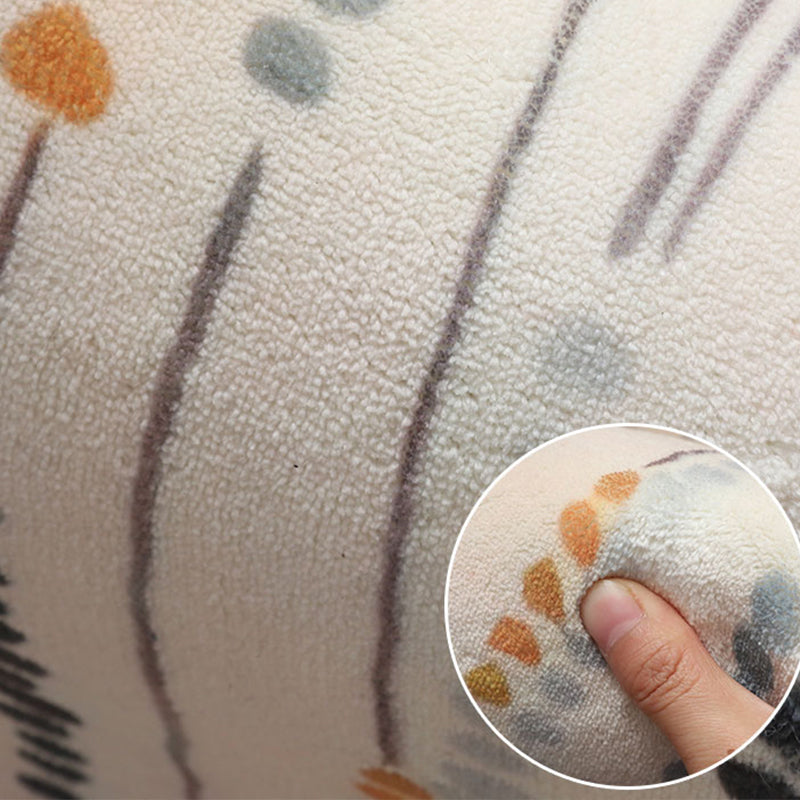 Nordic Home Decoration Rug Multi Color Country Print Carpet Anti-Slip Backing Easy Care Rug