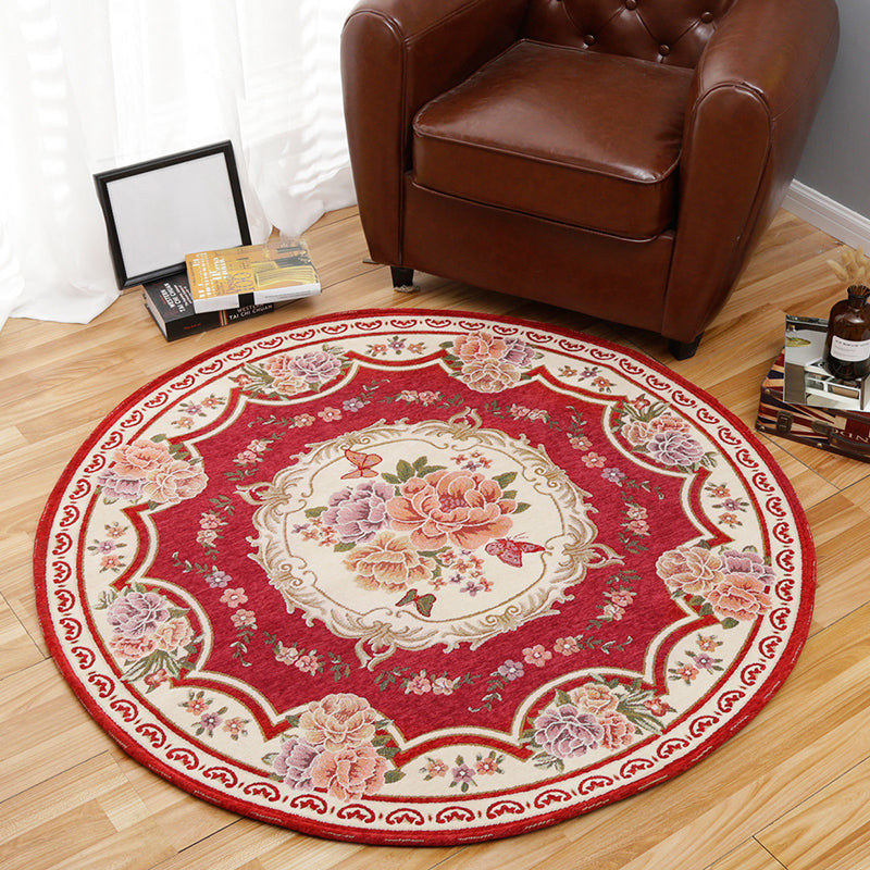 Vintage multi-kleuren bloemen tapijt synthetics americana tapijt niet-slip huisdiervriendelijk binnenvleed voor kamer