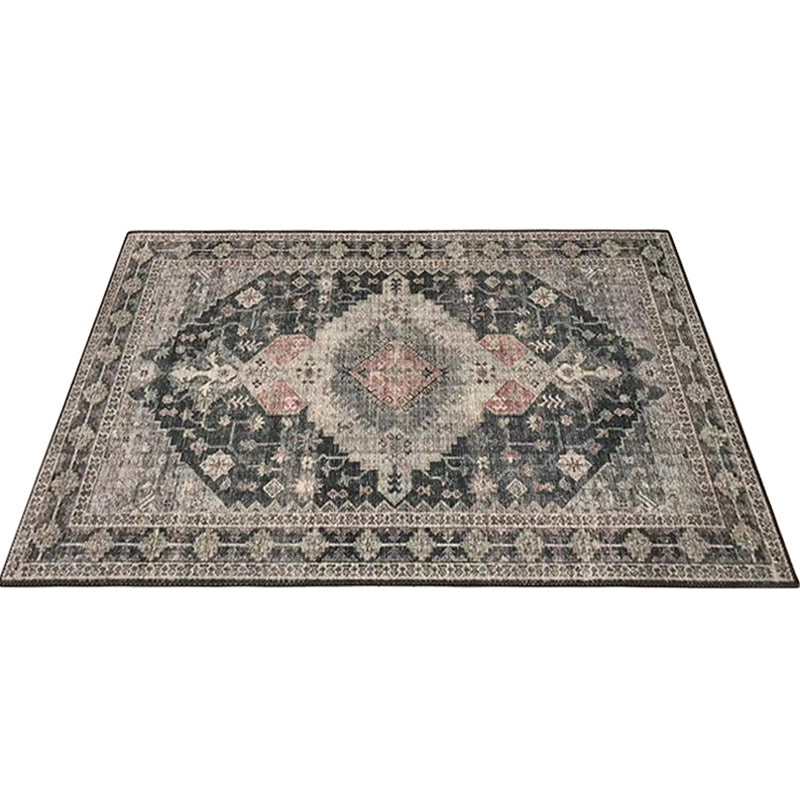 Multi Colored Americana Rug Polyster Printed Indoor Rug Anti-Slip Pet Friendly Washable Carpet for Parlor