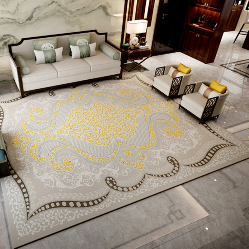 Tapis à domicile multicolore Americana Geo Ship Polypropylène Anti-slip Backing Washable Area Tapis