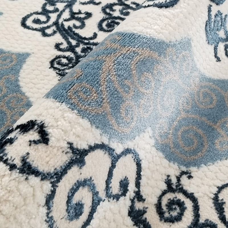 Tapis à domicile multicolore Americana Geo Ship Polypropylène Anti-slip Backing Washable Area Tapis