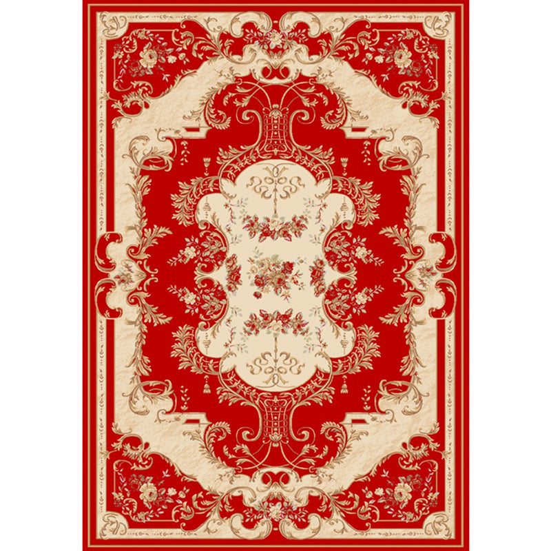 Vintage-Teppich für Heimdekoration, mehrfarbiger Teppich mit Blumenmuster, Polypropylen, rutschfeste Unterseite, haustierfreundlicher Teppich