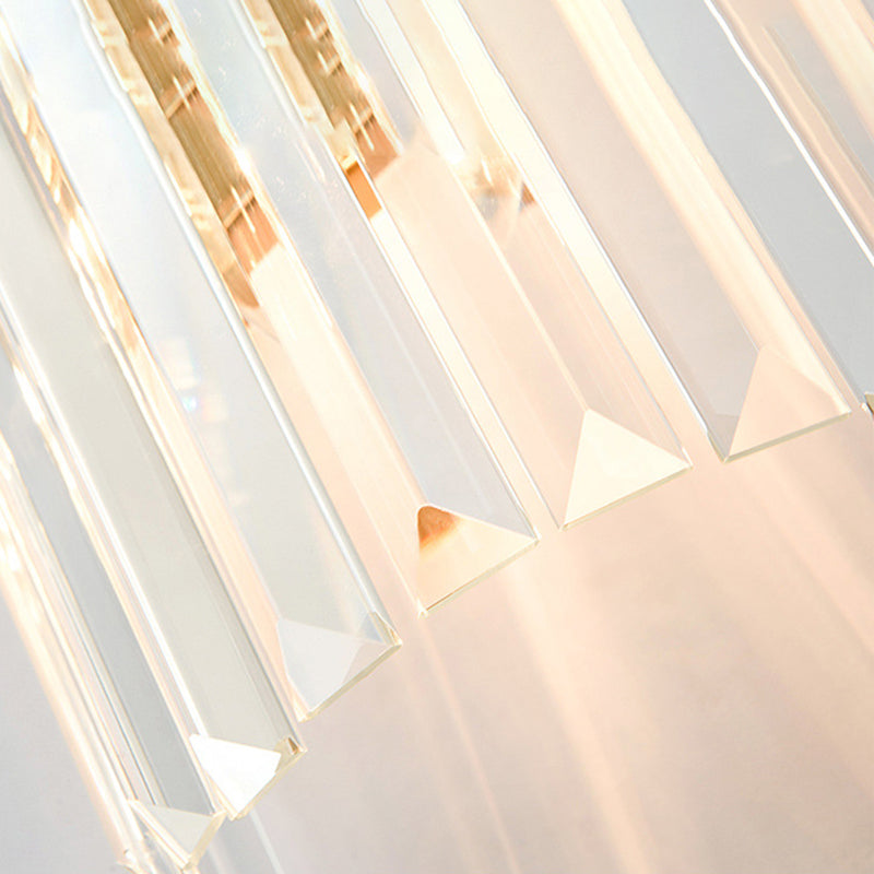 2 luci soggiorno a parete a parete moderne moderna luce di fonce di fonce con bombola in cristallo limpido di cristallo