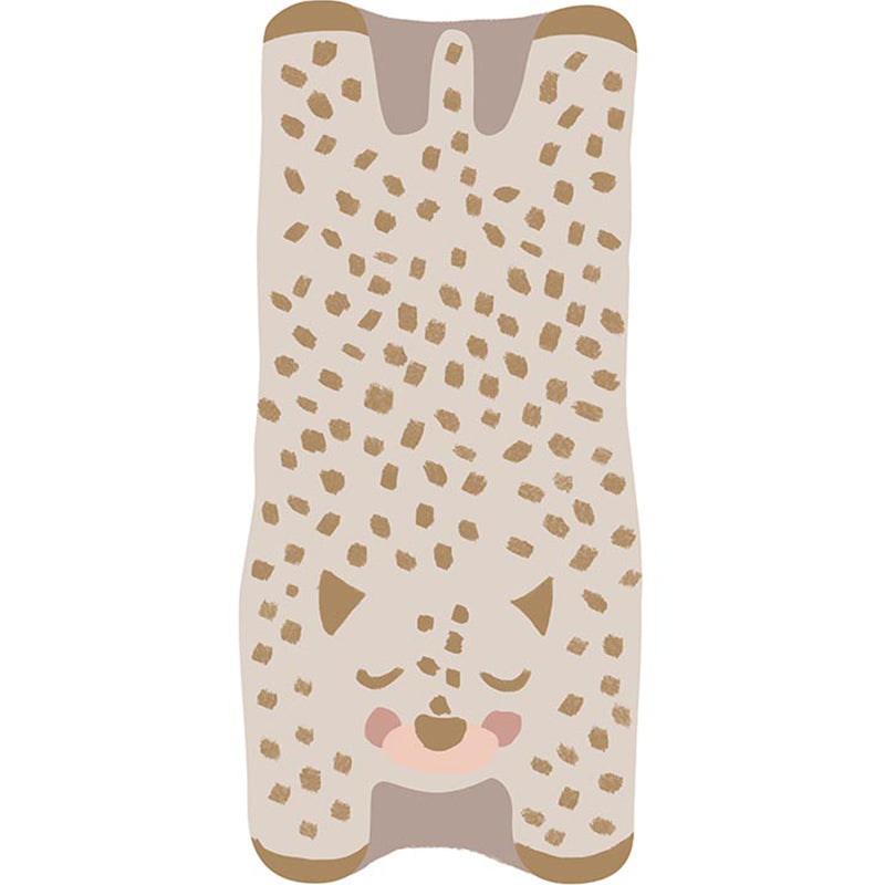 Irregular Shape Animal Skin Rug Multicolor Casual Carpet Polyster Anti-Slip Backing Washable Rug for Kids