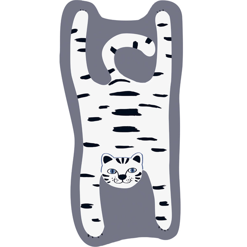 Irregular Shape Animal Skin Rug Multicolor Casual Carpet Polyster Anti-Slip Backing Washable Rug for Kids