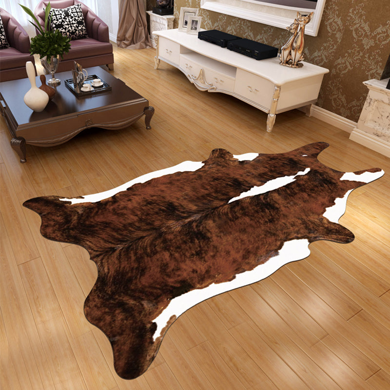 Novelty Shape Animal Skin Rug Multi-Color Creative Area Rug Synthetics Non-Slip Easy Care Carpet for Living Room
