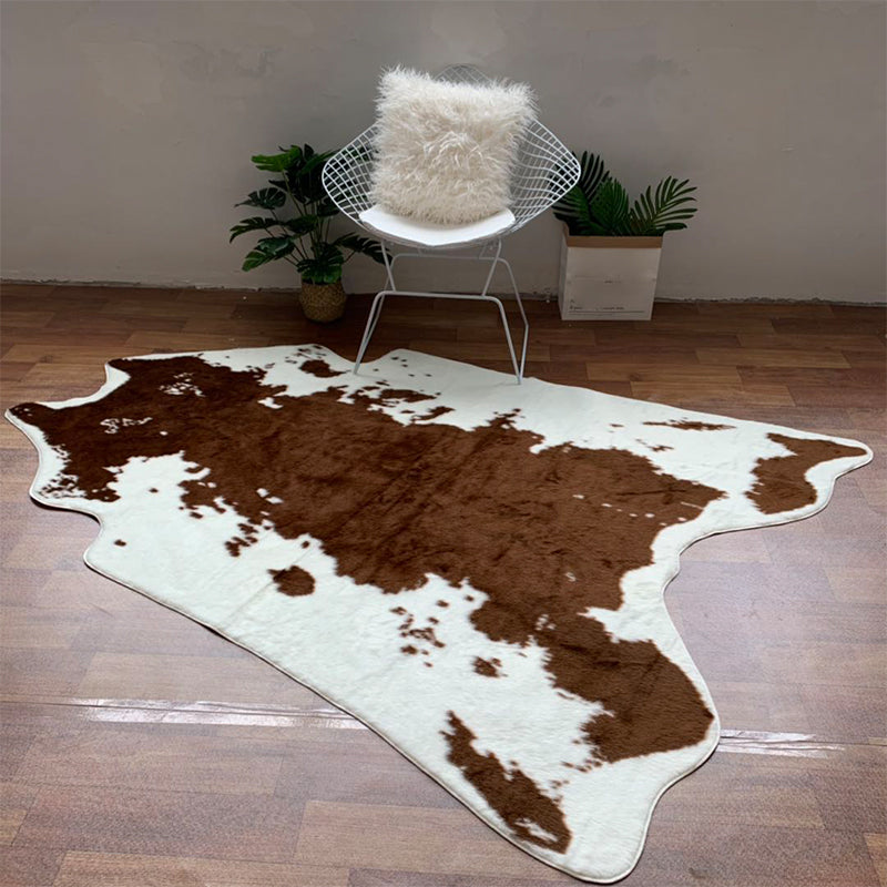 Mehrfarbiger, einzigartiger Teppich, Acryl-Teppich mit Tierhautmuster, pflegeleichter, maschinenwaschbarer Teppich zur Dekoration