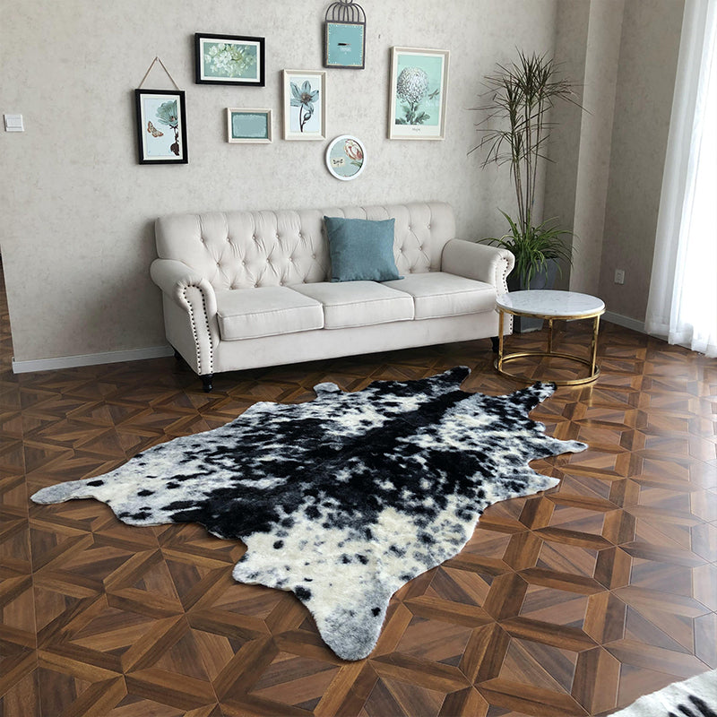 Mehrfarbiger, einzigartiger Teppich, Acryl-Teppich mit Tierhautmuster, pflegeleichter, maschinenwaschbarer Teppich zur Dekoration