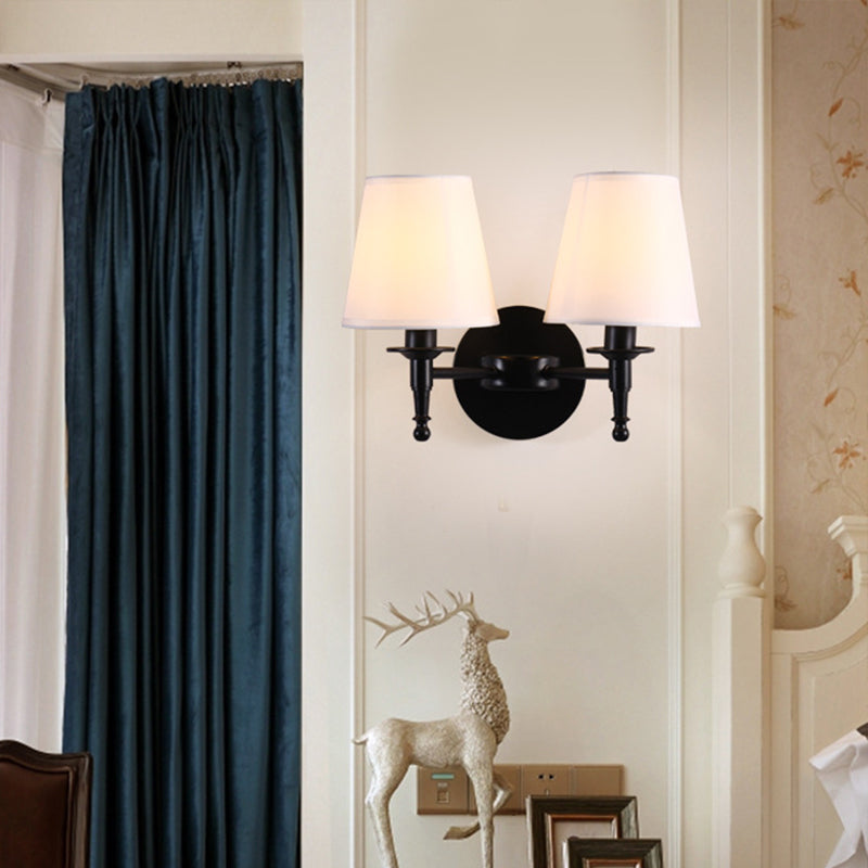 Wandleuchte aus Stoff mit Eimerschirm, Wandleuchte im Vintage-Stil, für Flur, Wandmontage