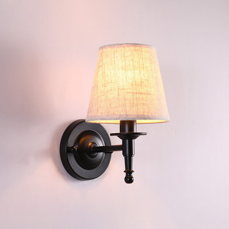 Wandleuchte aus Stoff mit Eimerschirm, Wandleuchte im Vintage-Stil, für Flur, Wandmontage