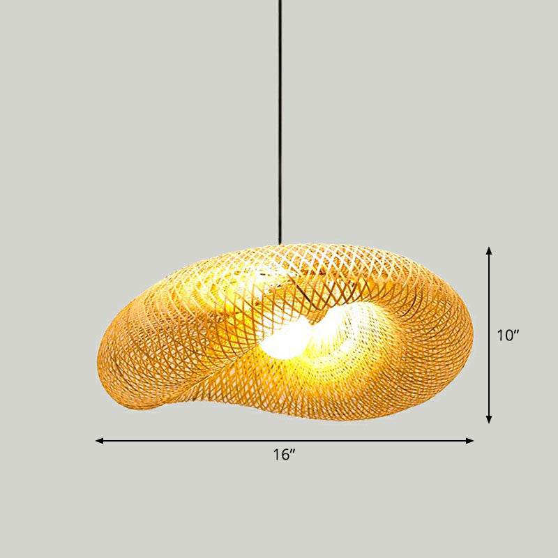 Bambus schattiertes Anhänger Licht zeitgenössisch