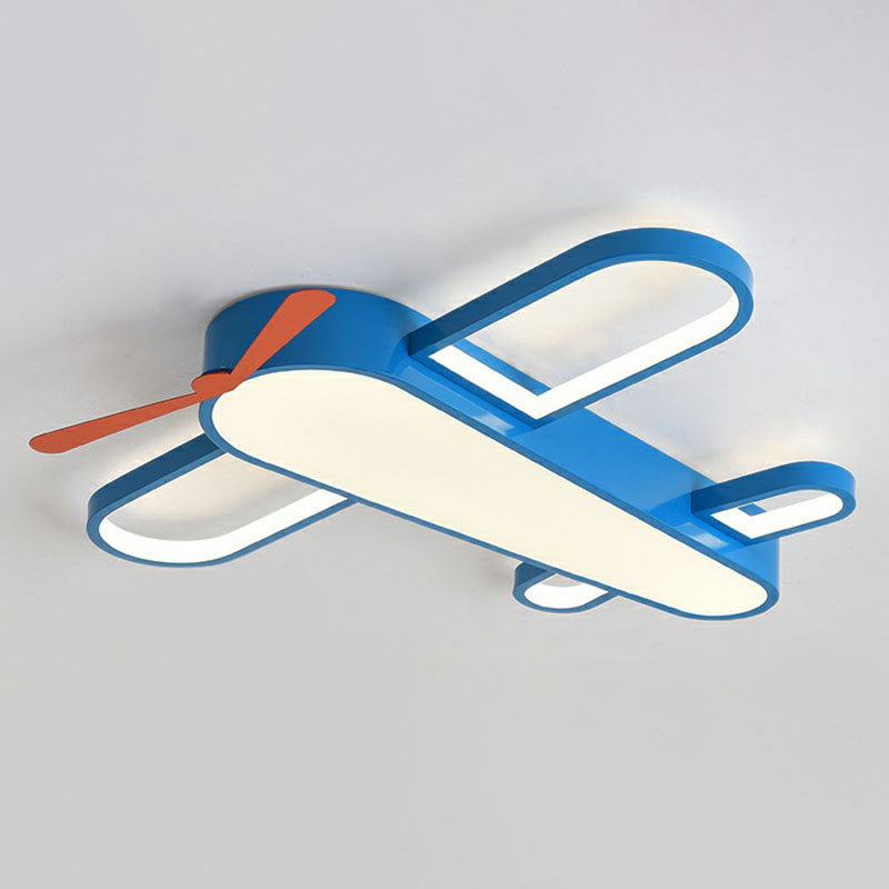 Flugzeug-Schlafzimmer Flush Mount Beleuchtung Acryl Kinder Stil LED-Unterputz-Halterung in Blau