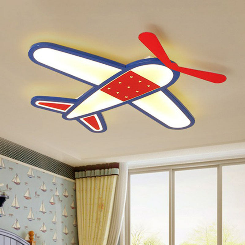 Plafonnier encastré en acrylique pour enfants, luminaire LED rouge à montage encastré pour chambre à coucher
