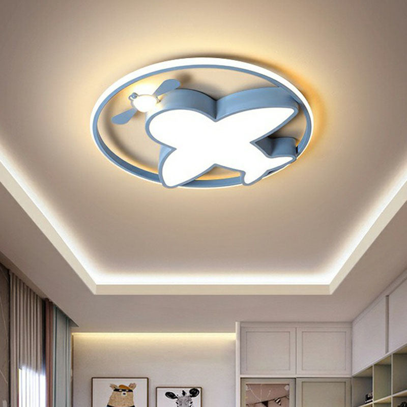 Plane Form Flush Mount Beleuchtung Kinder Stil Acryl Schlafzimmer LED Flush Halterung Halterung