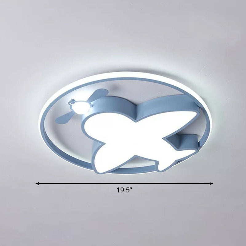 Plane Form Flush Mount Beleuchtung Kinder Stil Acryl Schlafzimmer LED Flush Halterung Halterung