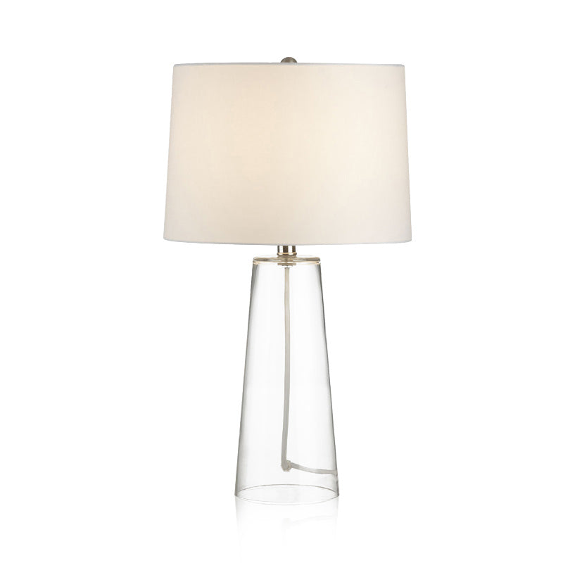 Taps toelopende tafellamp Modern helder met de hand geblazen glazen een enkele woonkamer nachtkastje verlichting met stof in het wit in het wit