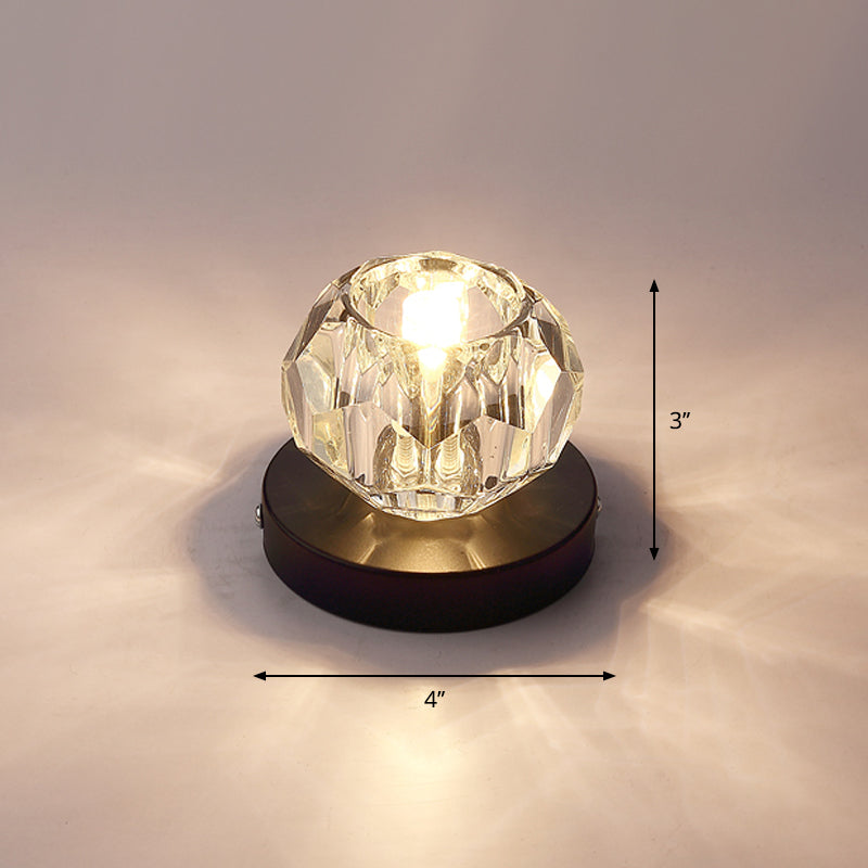 Luz de techo empotrada de pasillo de cristal facetado con montaje empotrado LED con forma de brote moderno