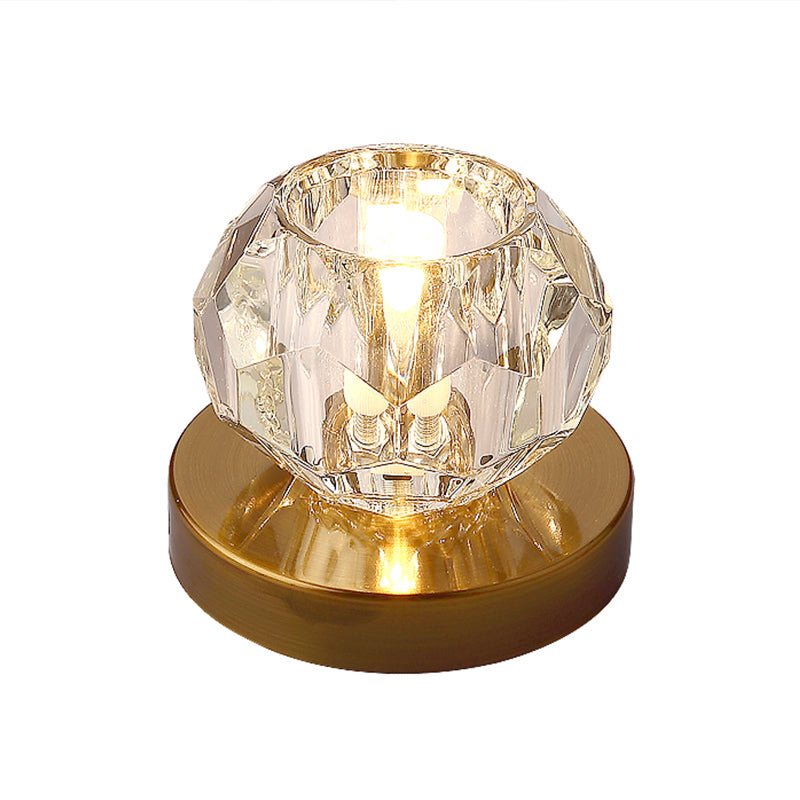 Luz de techo empotrada de pasillo de cristal facetado con montaje empotrado LED con forma de brote moderno