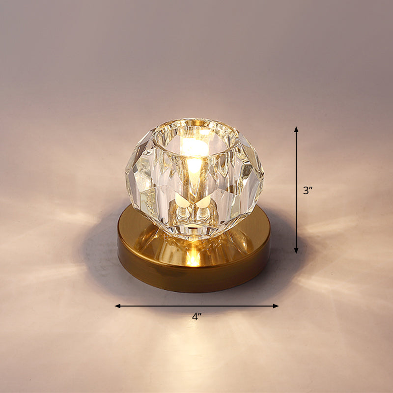 Luz de techo empotrada de pasillo de cristal facetado con montaje empotrado LED con forma de brote moderno