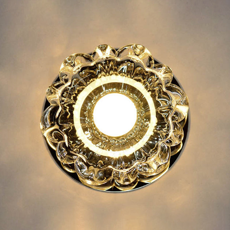 Blossom LED-Unterputzleuchte, moderne, kristallklare LED-Deckenleuchte für den Flur