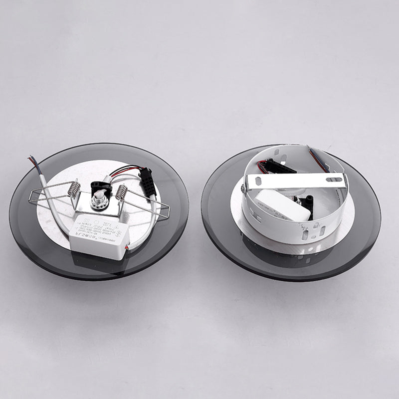 Crystal Round Flush Mount Lighting Minimalist LED Flush Mount Fixture for Corridor