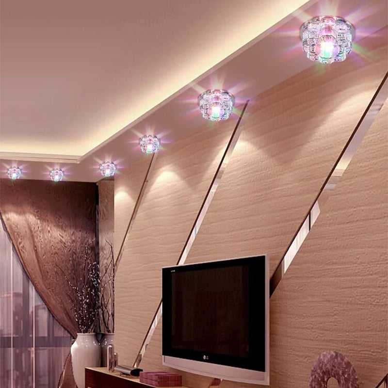 Blossom Crystal Flush Ceiling Light Contemporary Clear LED Flush Mount Lighting Fixture