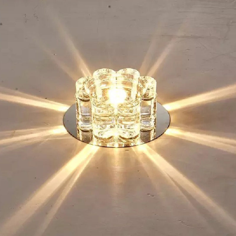 Blossom Crystal Flush Ceiling Light Contemporary Clear LED Flush Mount Lighting Fixture