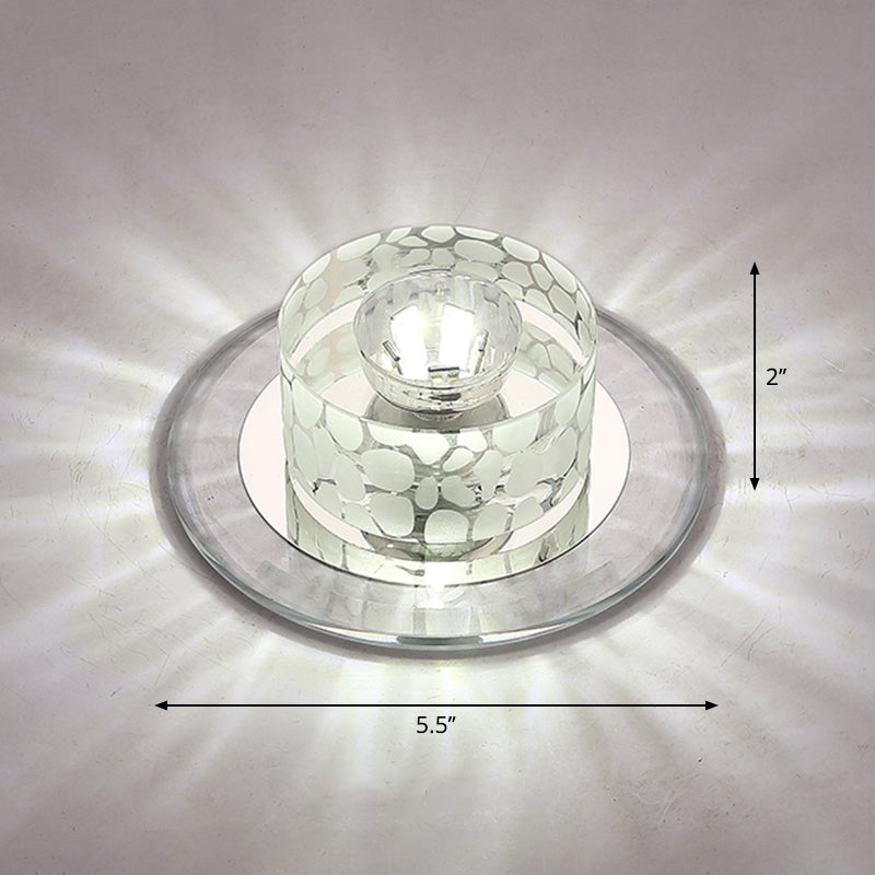 Rond LED encastré lumière minimaliste cristal couloir encastré plafonnier