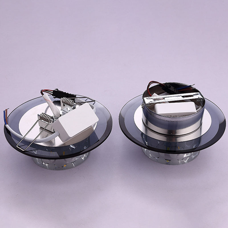 Circular LED Flush Mount Light Simplicity Crystal Corridor Flush Mount Ceiling Light