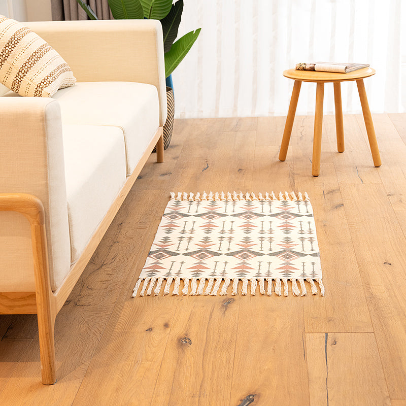 Tappeto classico da soggiorno a tappeto intrecciato con tappeto geometrico multiplo