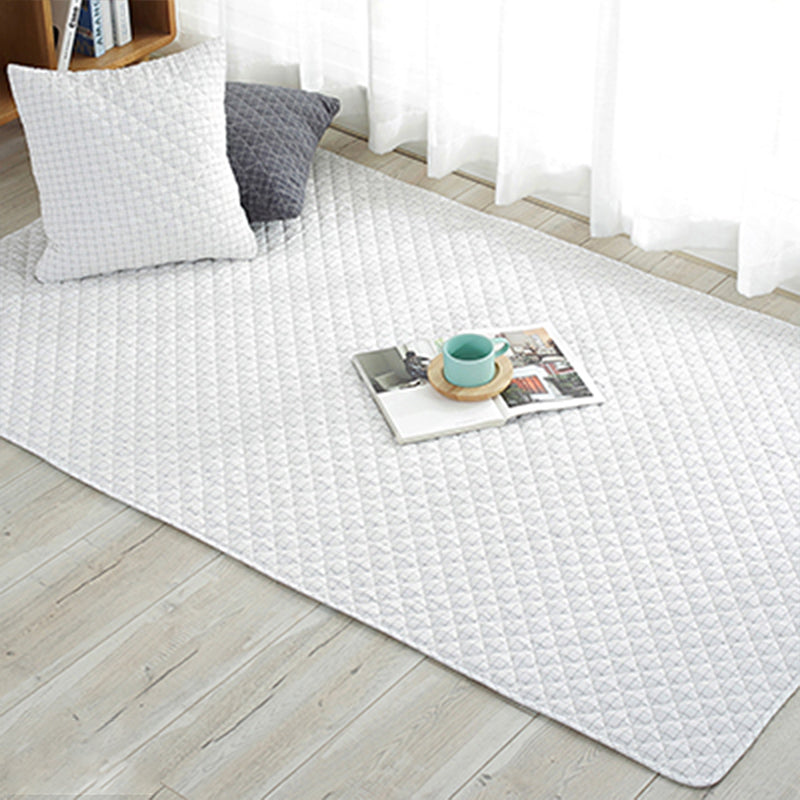 Multi Color Simple Rug Cotton Striped Area Carpet Non-Slip Backing Machine Washable Rug for Bedroom