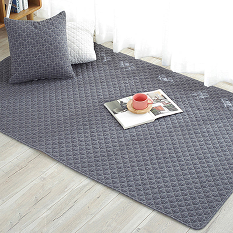 Multi Color Simple Rug Cotton Striped Area Carpet Non-Slip Backing Machine Washable Rug for Bedroom