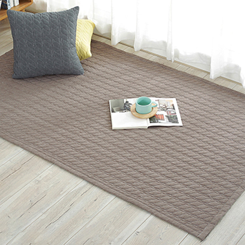 Multi Color Simple Rug Cotton Striped Area Carpet Non-Slip Backing Machine Washable Rug for Bedroom