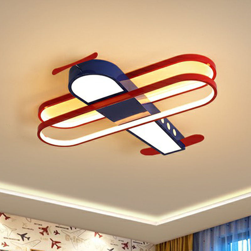 Acrylic Aircraft Flush Ceiling Light Cartoon LED Flush Mount Lighting for Child Room