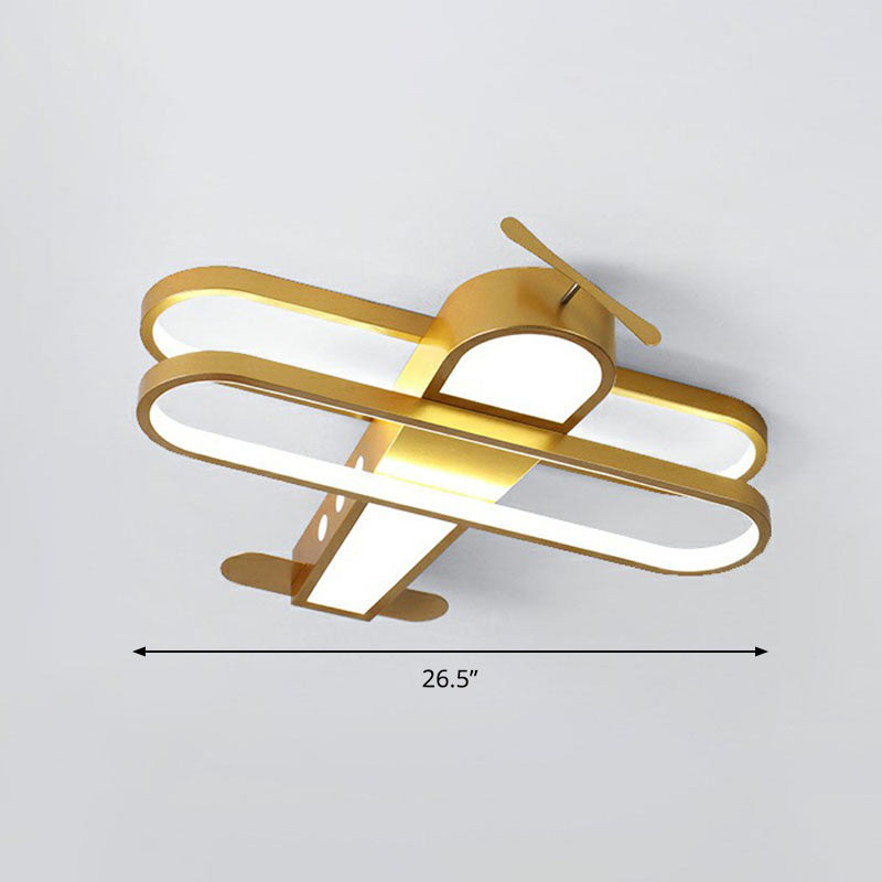 Acrylic Aircraft Flush Ceiling Light Cartoon LED Flush Mount Lighting for Child Room