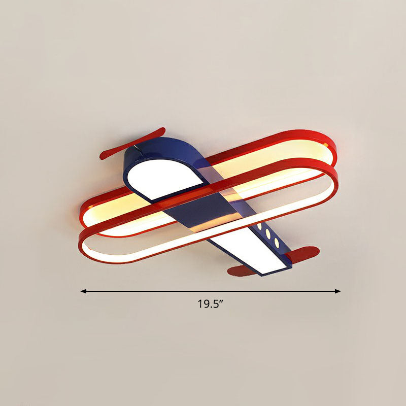 Acrylic Aircraft Flush Ceiling Light Cartoon LED Flush Mount Lighting for Child Room