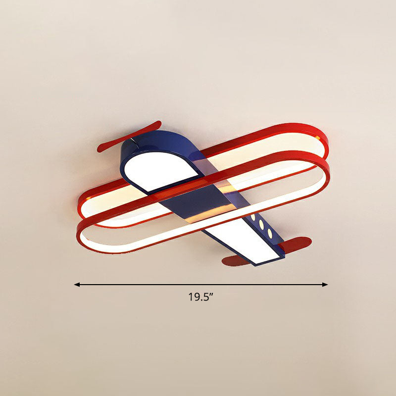 Acrylic Aircraft Flush Ceiling Light Cartoon LED Flush Mount Lighting for Child Room