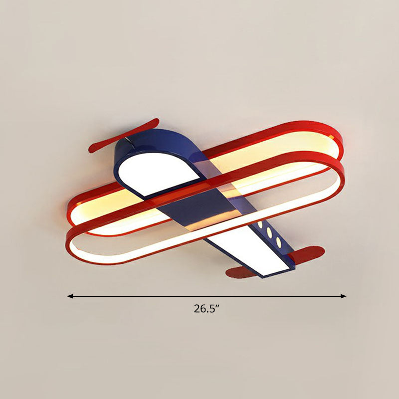 Acrylic Aircraft Flush Ceiling Light Cartoon LED Flush Mount Lighting for Child Room