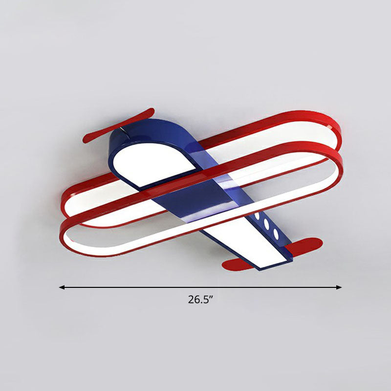 Acrylic Aircraft Flush Ceiling Light Cartoon LED Flush Mount Lighting for Child Room