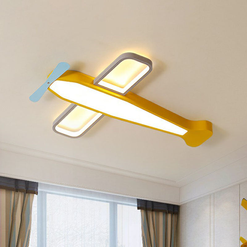 Avion d'air Forme Bedroom LED Flush Mount Acrylique Childrens Flushmount Éclairage Éclairage