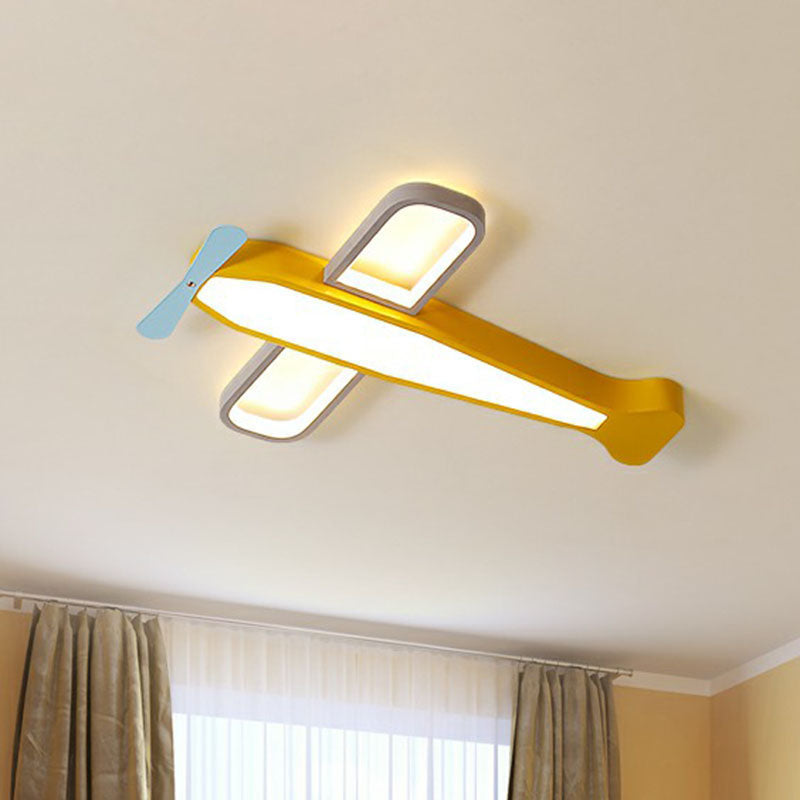 Avion d'air Forme Bedroom LED Flush Mount Acrylique Childrens Flushmount Éclairage Éclairage