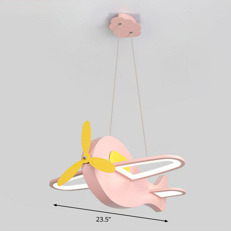 Lustre en forme d'avion Light Light Light Kids Style Acrylique chambre LED Light