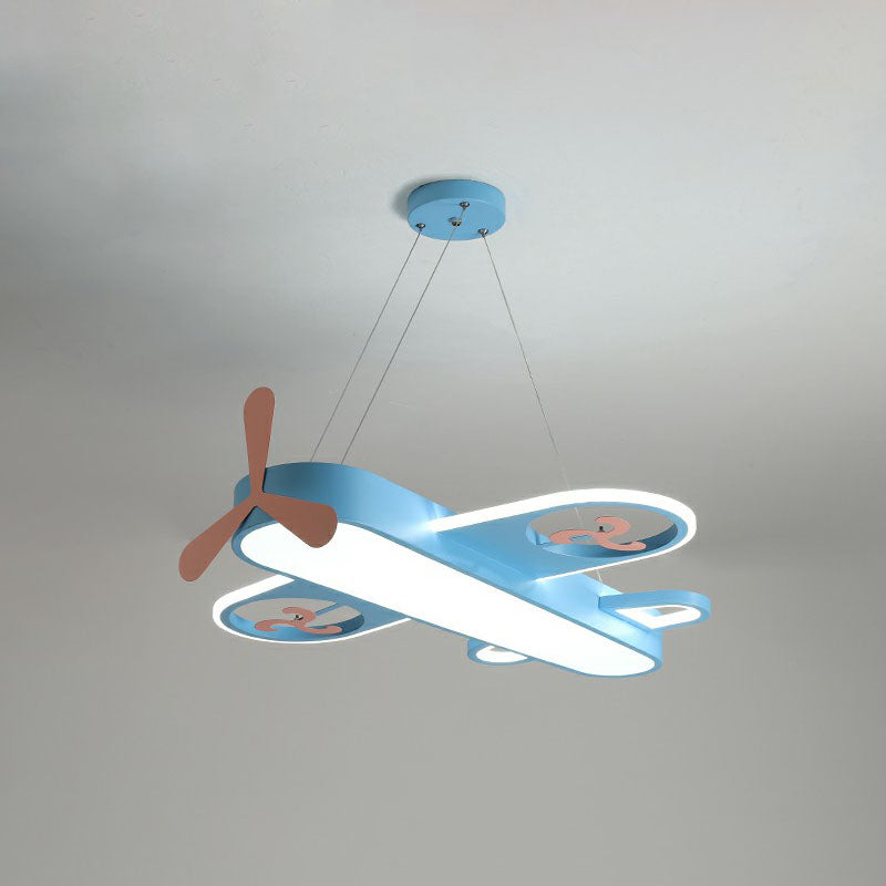 Aereo a forma di aeroplano Lampada lampada lampada lampadina acrilica a led contemporanea appesa