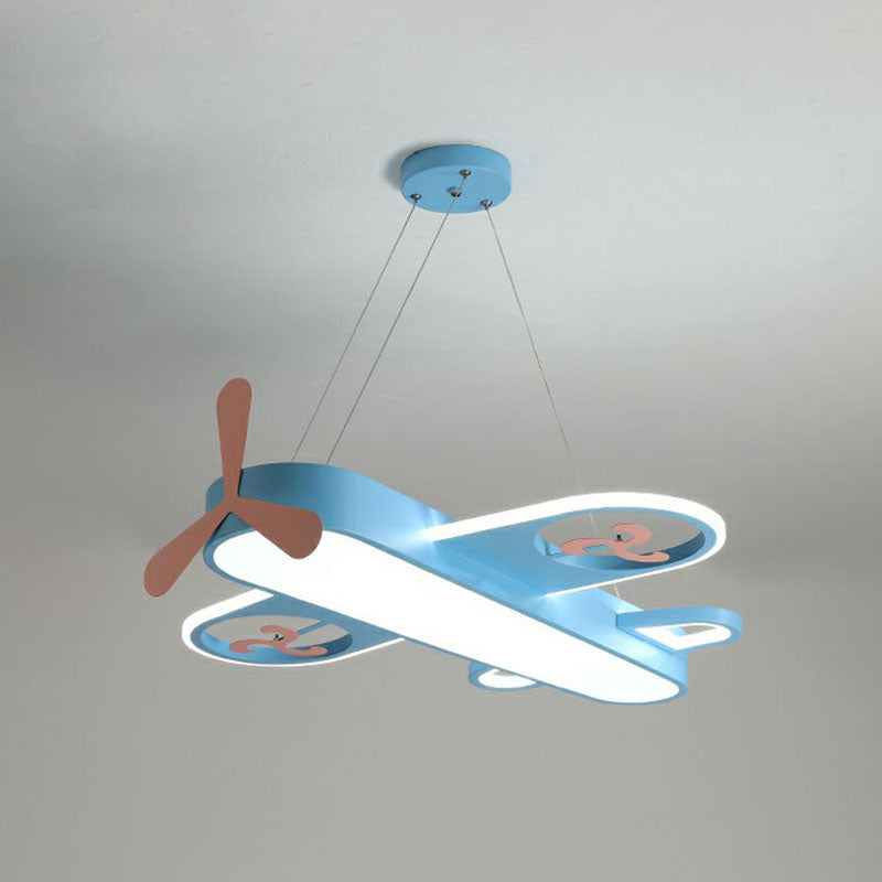 Forme d'avion Room de chambre enfant lampe à lustre acrylique
