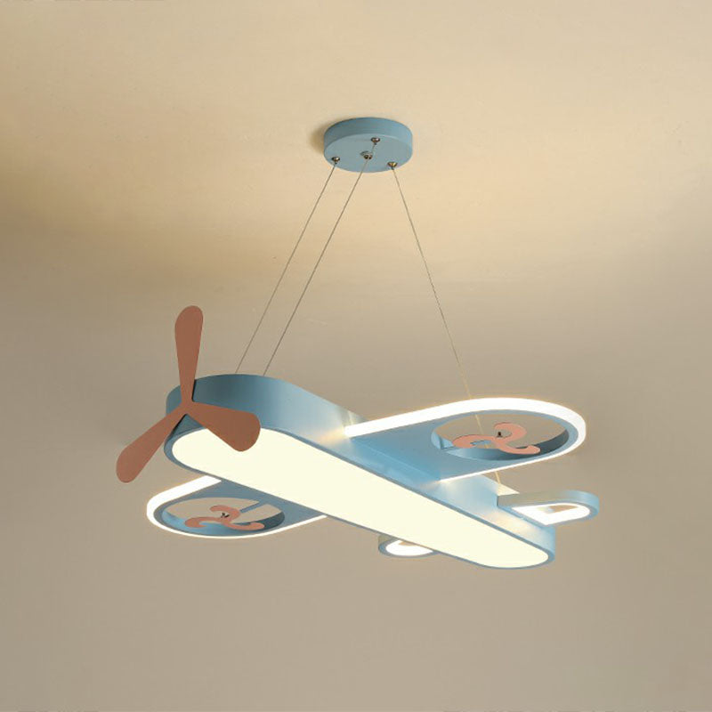 Forme d'avion Room de chambre enfant lampe à lustre acrylique